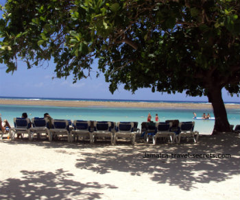 Visitors enjoying a Jamaican attraction