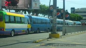 Traffic on a road in Jamaica
